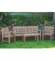 Outdoor teak bench set