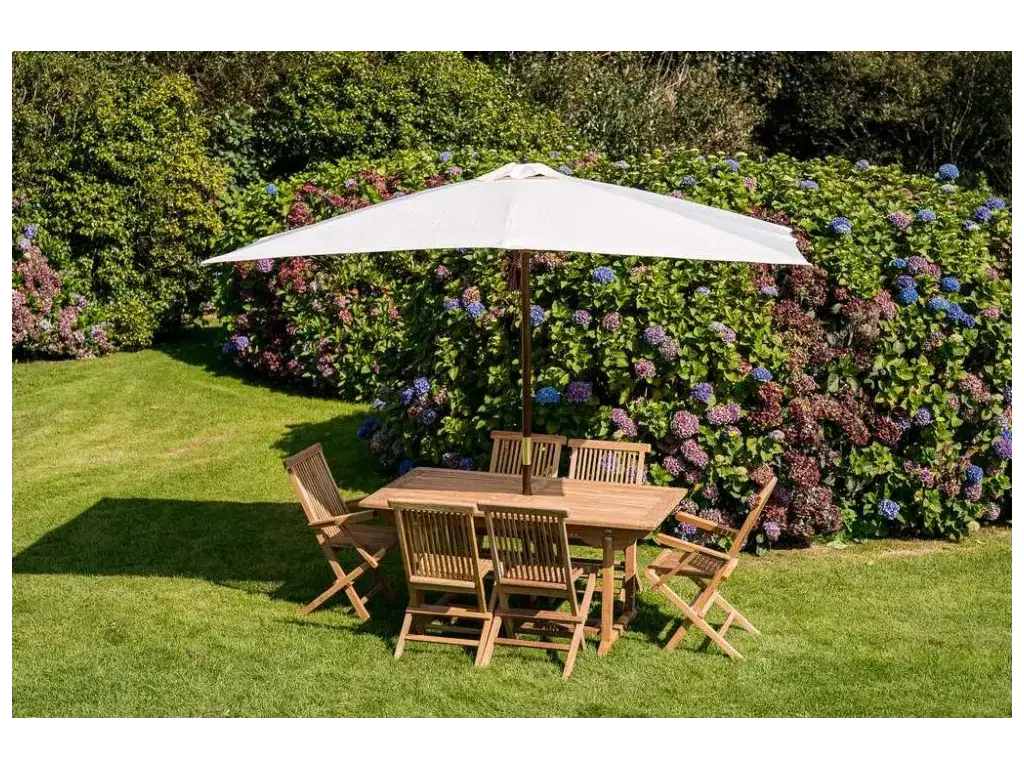 Cream 3m x 2m Rectangular Parasol-Clearance