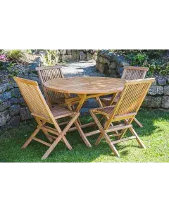 Teak Patio Table and Chair Set