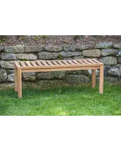 Teak Backless Garden Bench