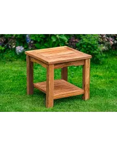 Teak Square 45cm Coffee Table with Shelf