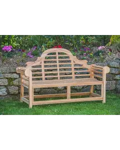 Luytens teak garden bench