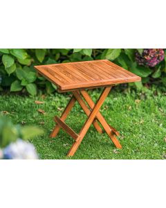 Square 50cm Folding Solid Teak Coffee Table