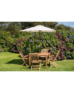 1.8m Wooden Garden Parasol Square Cream - Clearance