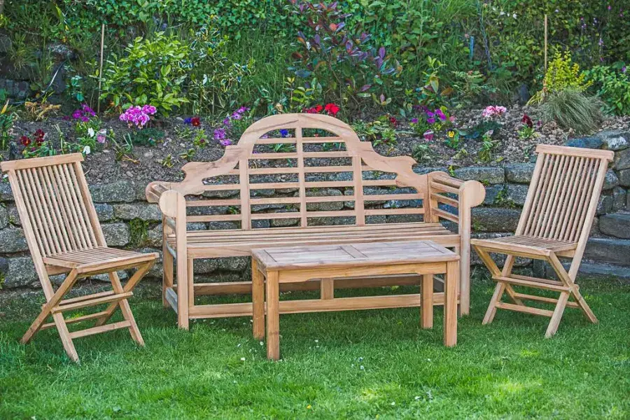 Teak Luytens bench set