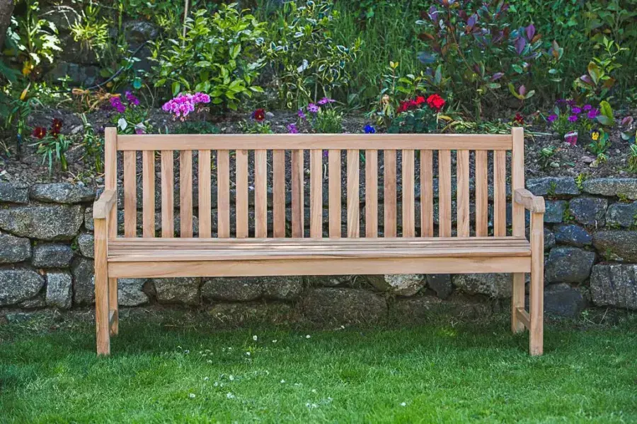 Teak outdoor bench