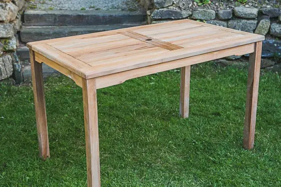 Fixed Teak Rectangular Garden Table