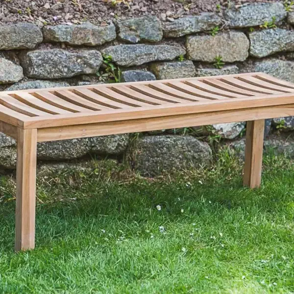 Teak Backless Park Bench