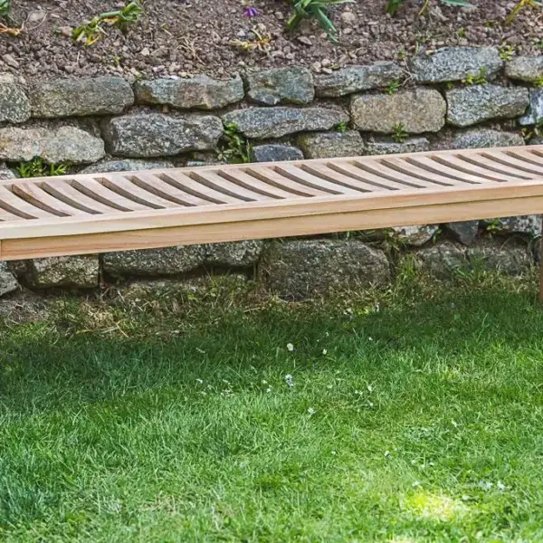 Teak Backless Patio Bench
