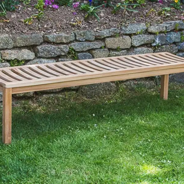 Teak Backless Patio Bench