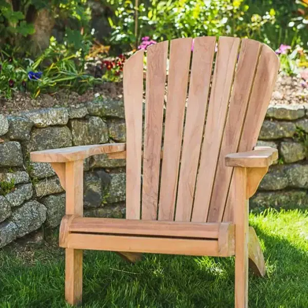 Fixed Teak Adirondack Chair-47