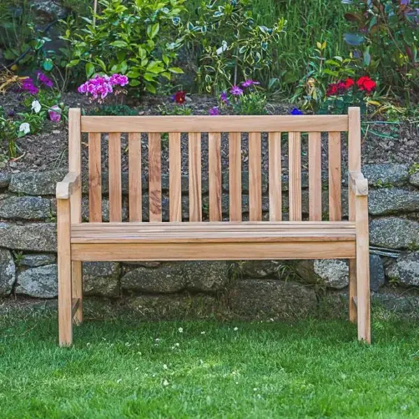 Teak garden bench