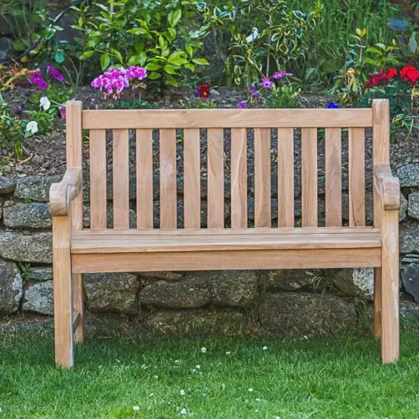 Outdoor teak bench