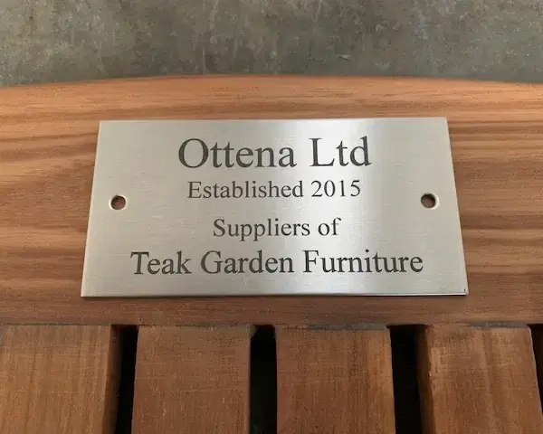 Stainless steel bench plaque-0