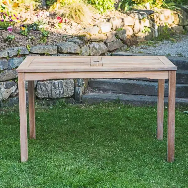 Teak Rectangular Garden Table and Chair Set