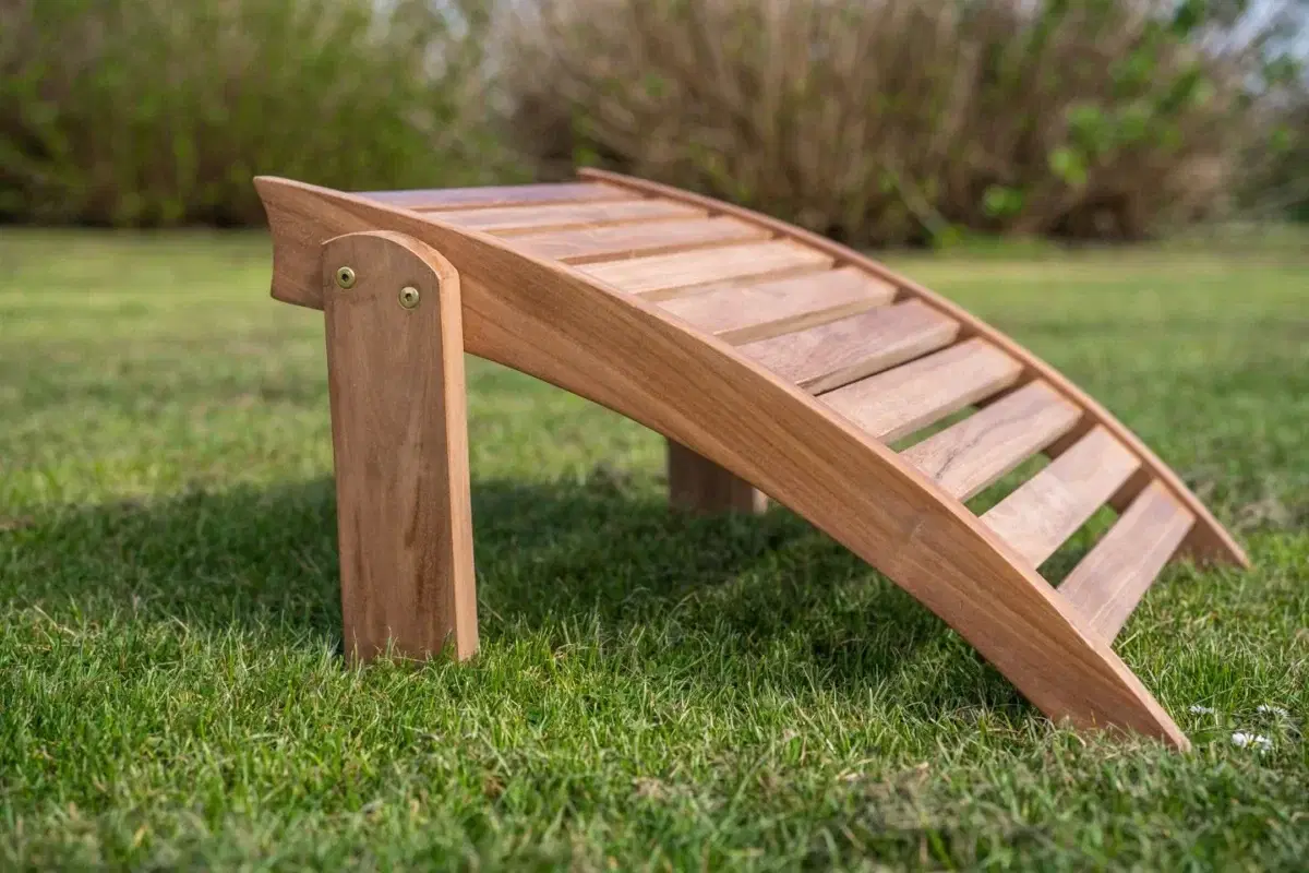 Adirondack Garden Chair with Footstool and Cushion-2326