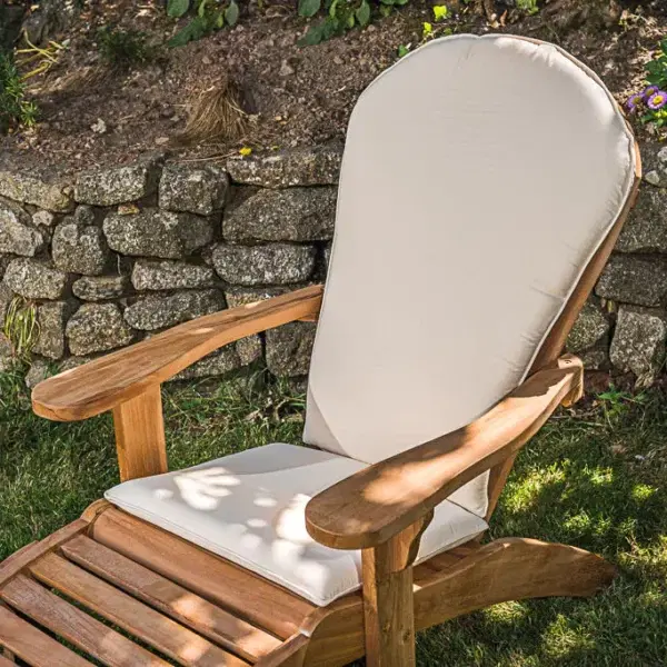 Adirondack Garden Chair with Footstool and Cushion-605