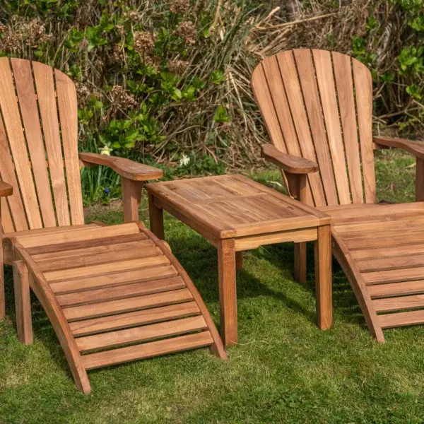 Adirondack and Footstool Twin Set with Rectangular Coffee Table-2069