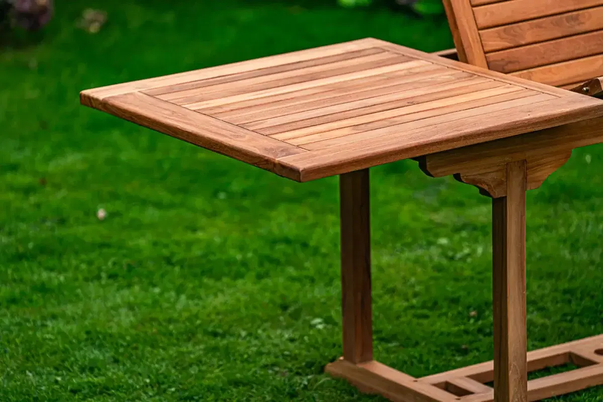 Solid Teak Rectangular Extending 1.5m - 2.1m Table and 8 Folding Armchairs Patio Set-2890