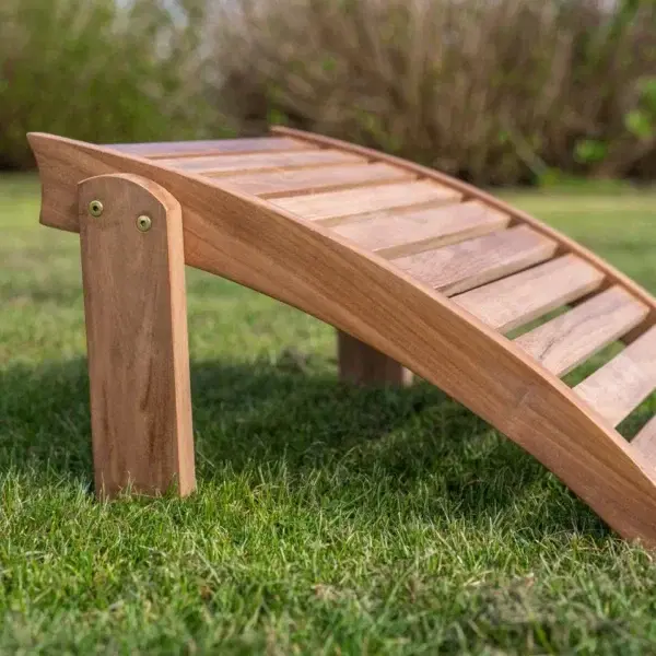 Solid Teak Adirondack Footstool-2368