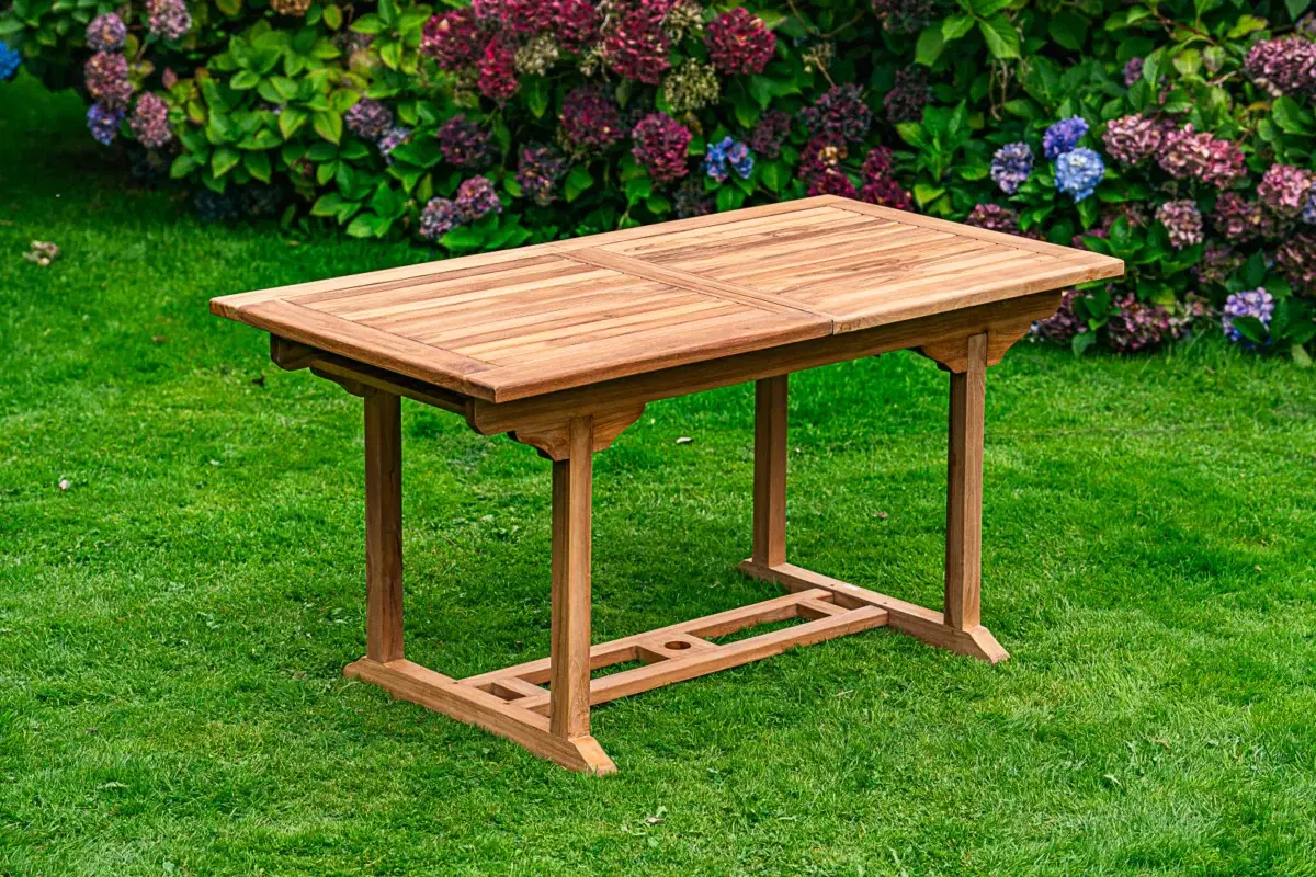 Extending 1.5m - 2.1m Teak Table-2772