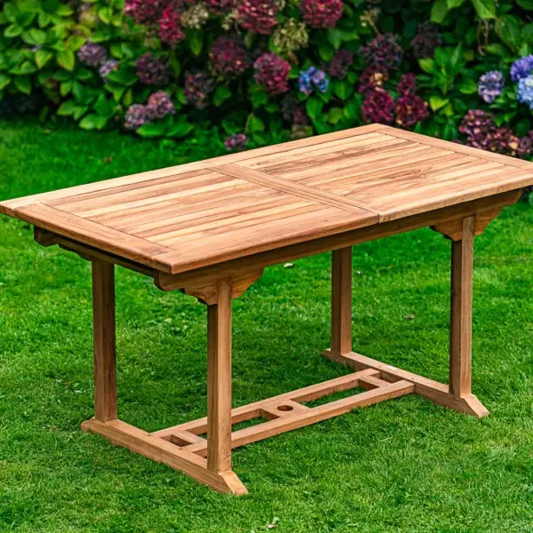 Extending 1.5m - 2.1m Teak Table-2771