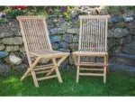 Teak Folding Chairs (Pair) - Clearance-0