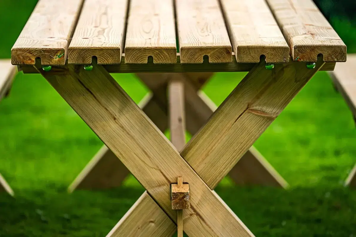 Solid Wood Retro Picnic Table Set-2614