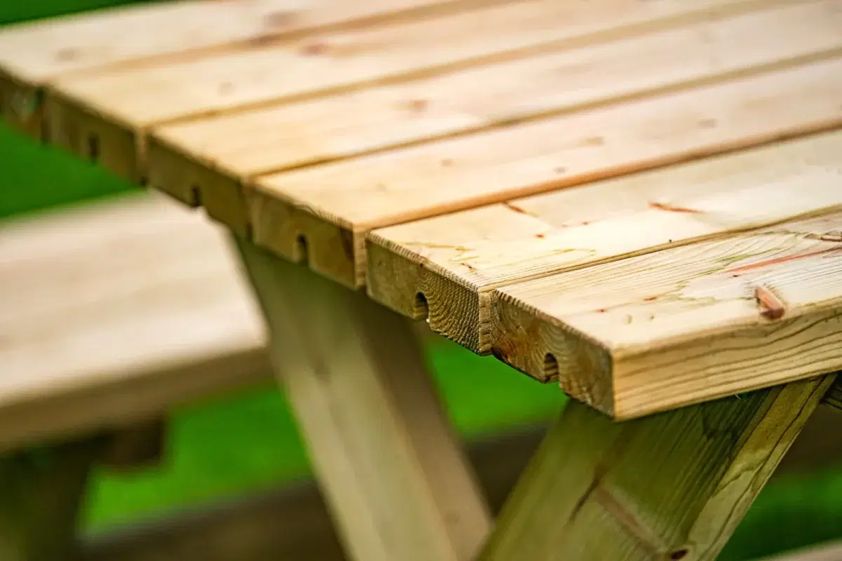 Solid Wood Retro Picnic Table Set-2611