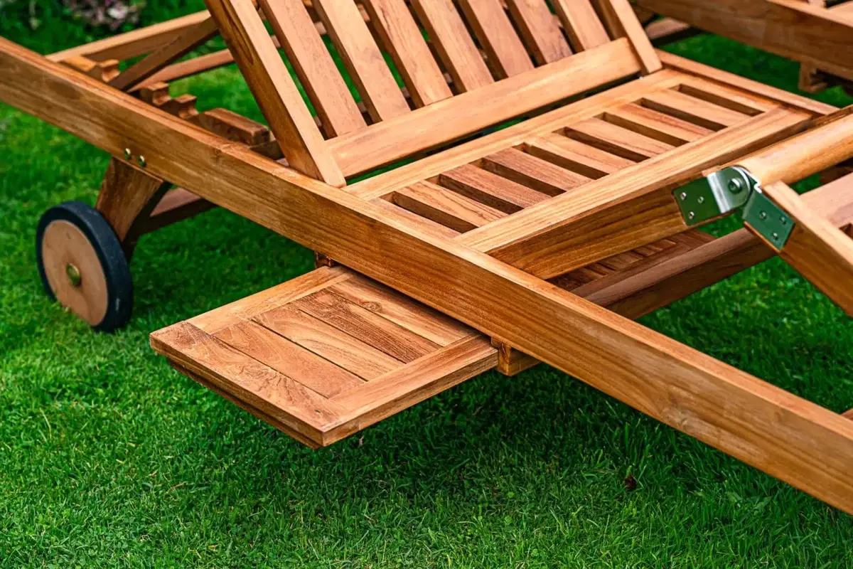 Solid Teak Sennen Sun Lounger-2587