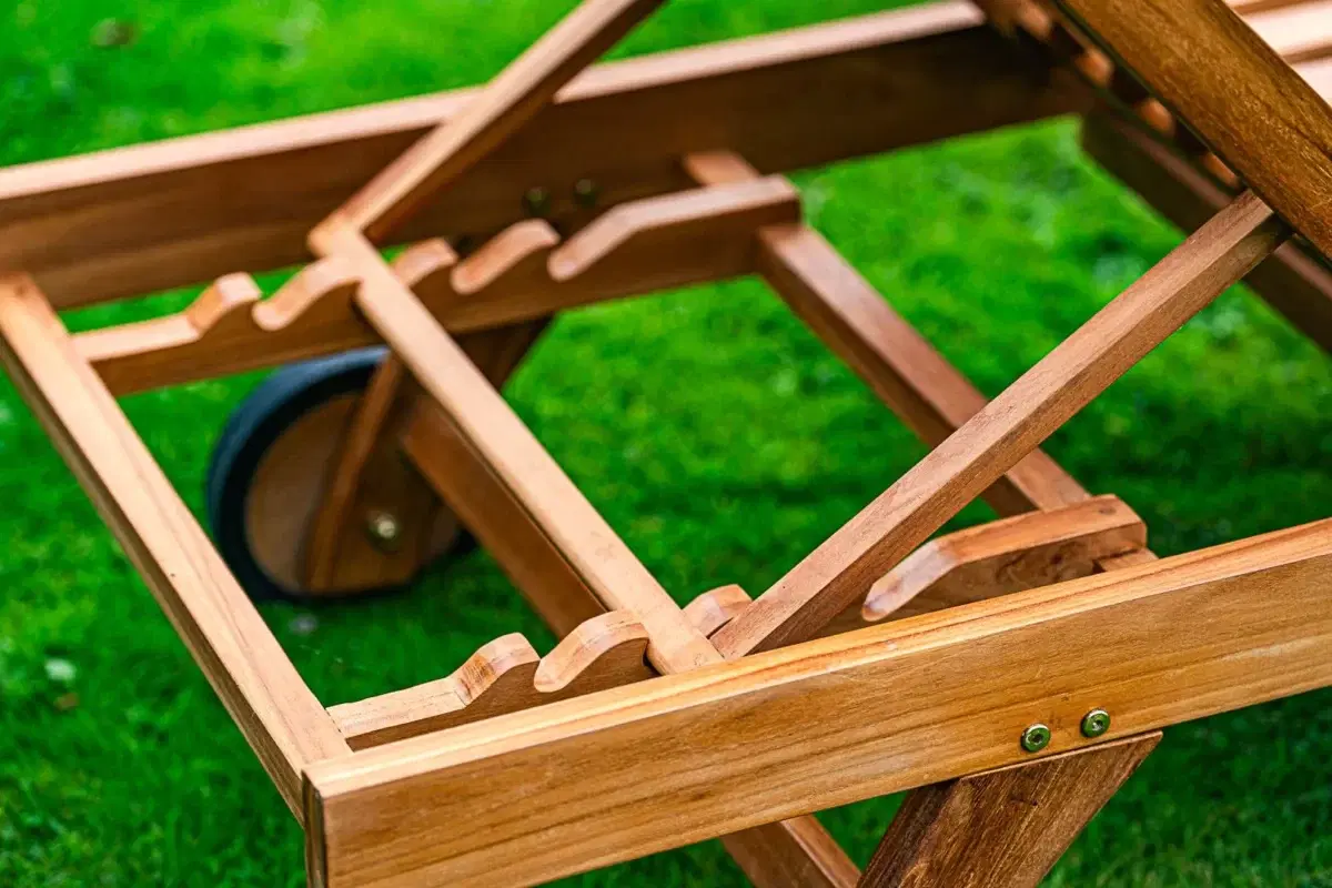 Solid Teak Sennen Sun Lounger-2578