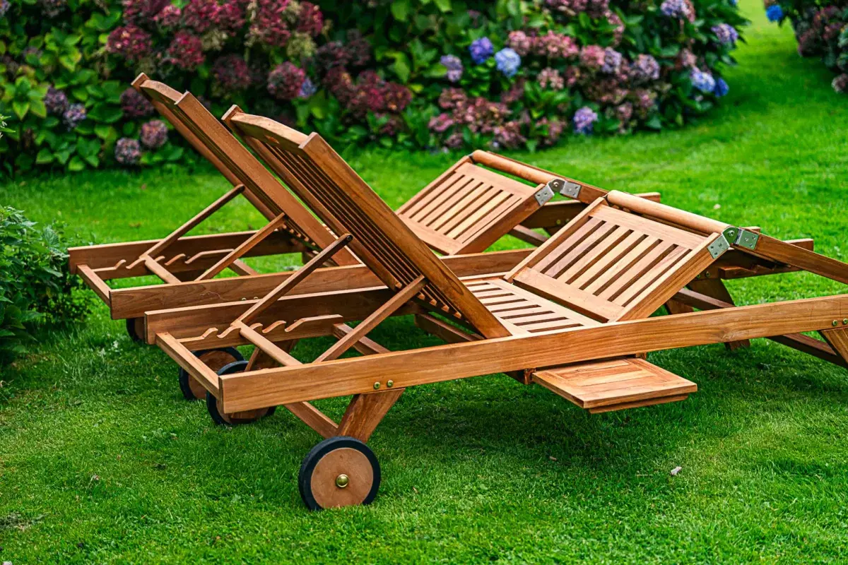 Sennen Solid Teak Sun lounger Relaxing Set-2971