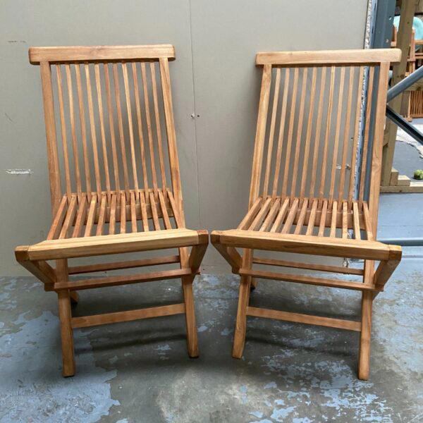 Folding Chairs Solid Teak - Clearance-3513