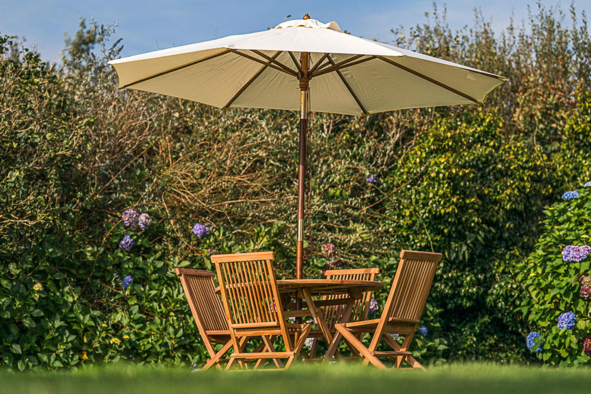 Teak garden furniture