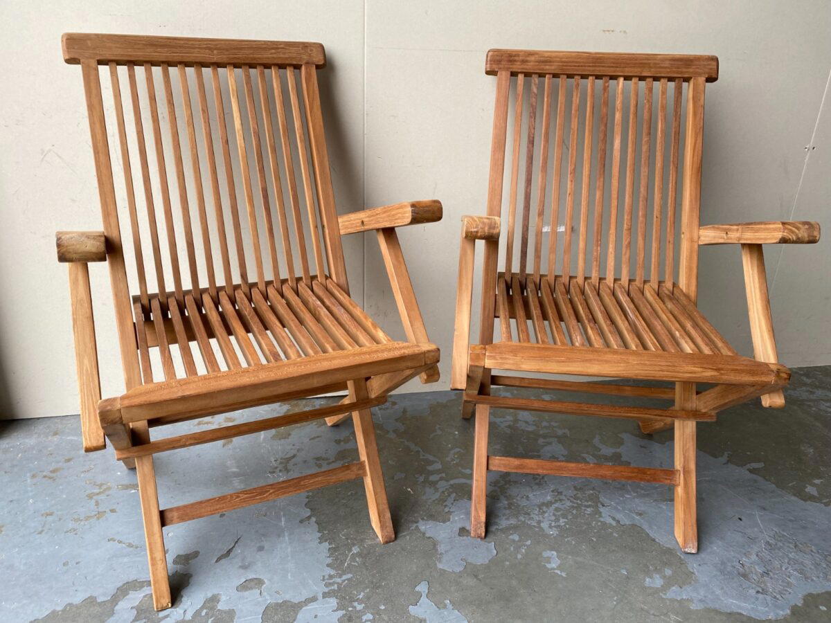 Folding Armchairs (Pair) - Clearance-3507
